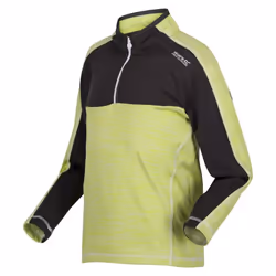 Regatta Childrens/Kids Hewley Recycled Half Zip Fleece Top - 11-12 Years, Bright Kiwi/Dark Grey