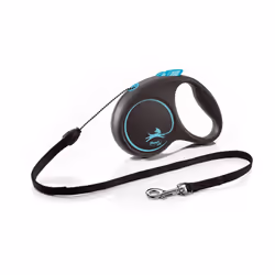 Flexi Small Retractable Dog Cord - 5m, Blue/Black