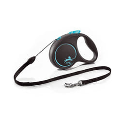 Flexi Small Retractable Dog Cord - 5m, Blue/Black