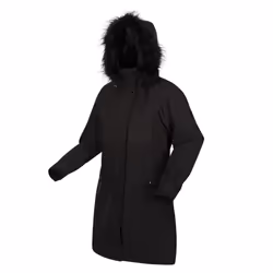 Regatta Womens/Ladies Shiloh Faux Fur Trim Parka - 12 UK, Black