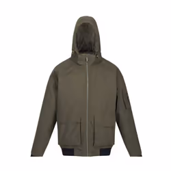 Regatta Mens Faizan Hooded Waterproof Jacket - 3XL, Dark Khaki