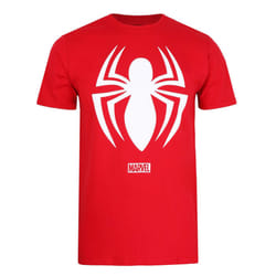 Spider-Man Mens Logo T-Shirt - L, Red
