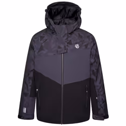 Dare 2B Childrens/Kids Humour II Geometric Ski Jacket - 5-6 Years, Black/Ebony Grey