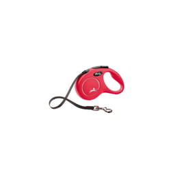 Flexi New Classic Small Retractable Dog Lead - 5m, Red