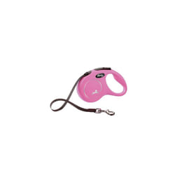 Flexi New Classic Small Retractable Dog Lead - 5m, Pink