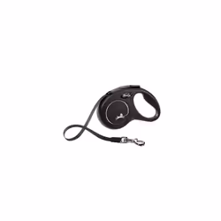 Flexi New Classic Small Retractable Dog Lead - 5m, Black