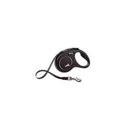 Flexi New Classic Small Retractable Dog Lead - 5m, Black