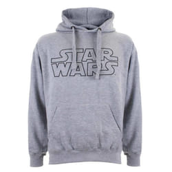 Star Wars Mens Logo Hoodie - L, Grey