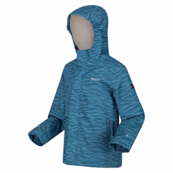 Regatta Childrens/Kids Bambee Zebra Print Waterproof Jacket - 11-12 Years, Dragonfly