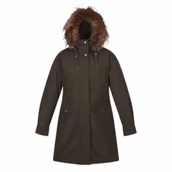 Regatta Womens/Ladies Shiloh Faux Fur Trim Parka - 14 UK, Dark Khaki