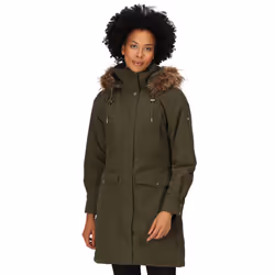 Regatta Womens/Ladies Shiloh Faux Fur Trim Parka - 14 UK, Dark Khaki