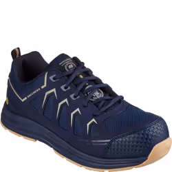 Skechers Mens Malad II Safety Trainers - 7 UK, Navy/Tan