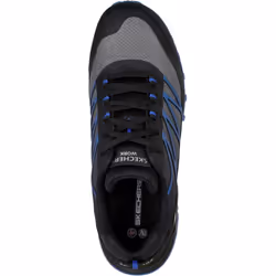 Skechers Mens Puxal Leather Safety Trainers - 9 UK, Black/Blue