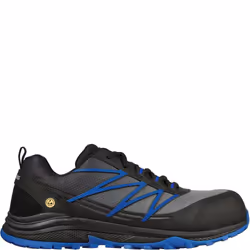 Skechers Mens Puxal Leather Safety Trainers - 12 UK, Black/Blue