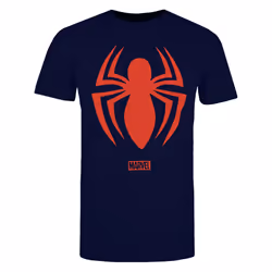 Spider-Man Mens Logo T-Shirt - S, Navy