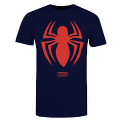 Spider-Man Mens Logo T-Shirt - S, Navy