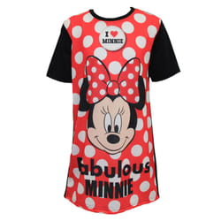 Disney Minnie Mouse Childrens Girls Fabulous Nightdress - 9-10 Years, Black/Red
