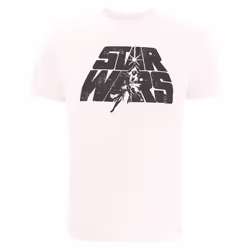 Star Wars Mens Retro Logo Cotton T-Shirt - M, White