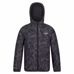 Regatta Childrens/Kids Volcanics VI Camo Waterproof Jacket - 5-6 Years, Dark Grey