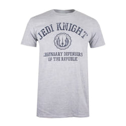 Star Wars Mens Legendary Defenders Of The Republic Jedi Knight Marl T-Shirt - M, Grey