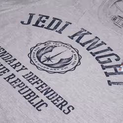 Star Wars Mens Legendary Defenders Of The Republic Jedi Knight Marl T-Shirt - M, Grey