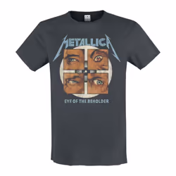 Amplified Unisex Adult Eye of the Beholder Metallica T-Shirt - XS, Charcoal/Orange/Blue