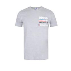 NASA Mens Plane Aeronautics Heather T-Shirt - XL, Grey