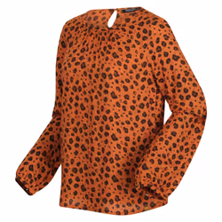 Regatta Womens/Ladies Hadria Animal Print Blouse - 14 UK, Copper Almond