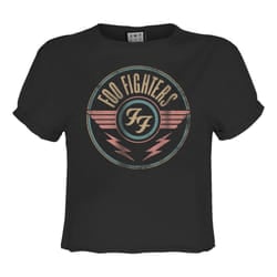 Amplified Womens/Ladies Air Foo Fighters Crop Top - L, Charcoal
