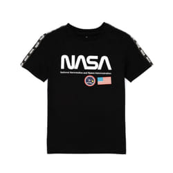 NASA Childrens/Kids Logo T-Shirt - 9-10 Years, Black/White