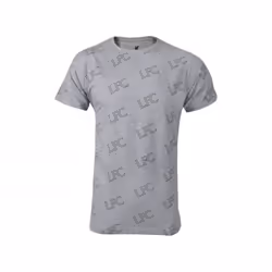 Liverpool FC Mens Repeat Logo T-Shirt - M, Grey