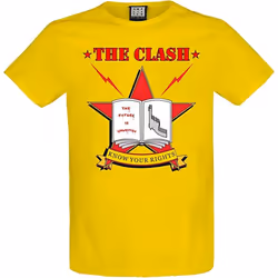 Amplified Mens Know Your Rights The Clash T-Shirt