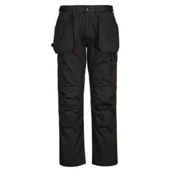 Portwest Mens WX2 Cargo Trousers - 48R, Black