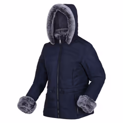 Regatta Womens/Ladies Willabella Faux Fur Trim Jacket - 16 UK, Navy