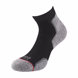 1000 Mile Mens Recycled Running Ankle Socks (Pack of 2) - XL, Black/Grey