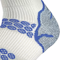 1000 Mile Mens Lite Recycled Ankle Socks - XL, Silver/Royal Blue