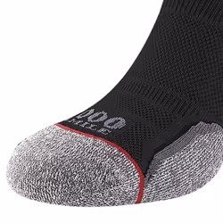 1000 Mile Womens/Ladies Recycled Ankle Socks (Pack of 2) - S, Black/Grey