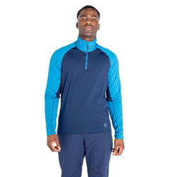 Dare 2B Mens Fuser Core Stretch Half Zip Thermal Top - S, Nightfall Navy/Dark Methyl Blue