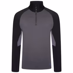 Dare 2B Mens Fuser Core Stretch Half Zip Thermal Top - XS, Ebony Grey