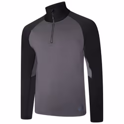 Dare 2B Mens Fuser Core Stretch Half Zip Thermal Top - XS, Ebony Grey