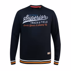 Duke Mens Marlow D555 Superior Track & Field Sweatshirt - 3XL, Navy