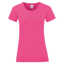 Fruit of the Loom Womens/Ladies Iconic 150 T-Shirt - M, Fuchsia