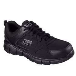 Skechers Mens Telphin Sanphet Leather Trainers - 7 UK, Black