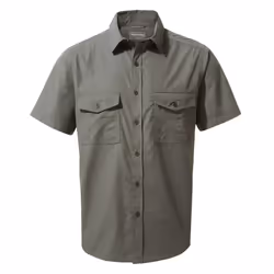 Craghoppers Mens Kiwi Short-Sleeved Shirt - XXL, Dark Grey