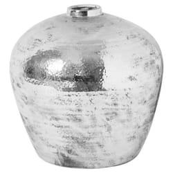 Hill Interiors Astral Hammered Vase - 57cm x 40cm x 40cm, Silver
