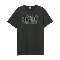 Amplified Unisex Adult Back In Black AC/DC T-Shirt - 3XL, Charcoal