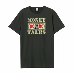 Amplified Unisex Adult Money Talks AC/DC T-Shirt - 3XL, Charcoal