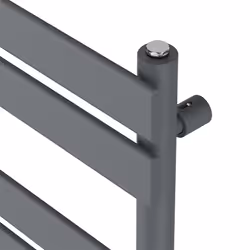 NRG Pre-Filled Electric Heated Towel Rail Bathroom Radiator Thermostatic Warmer Ladder - 1600x450mm, Anthracite
