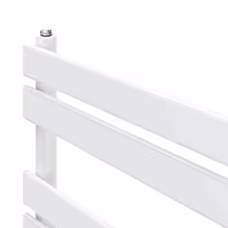 NRG Pre-Filled Electric Heated Towel Rail Thermostatic Radiator Bathroom Flat Ladder White - 800x450mm