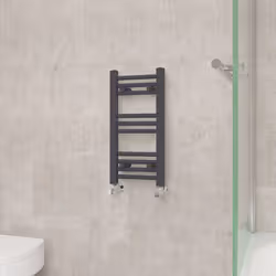 NRG Straight Central Heating Towel Rail Bathroom Heated Rad Radiators Ladder Warmer - 600x300mm, Anthracite